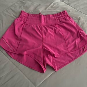 Lululemon Athletica Hot Pink Hotty Hot Lined High Rise 2.5 Shorts